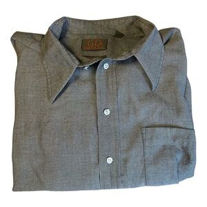 Grateful Dead Men’s Button Up Gray Shirt 100% Cotton Size 17 34/35